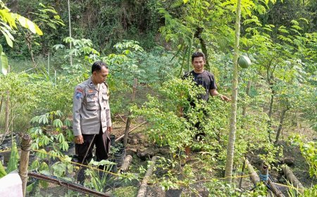 Bhabinkamtibmas Dorong Pemanfaatan Lahan Tidak Produktif untuk Ketahanan Pangan